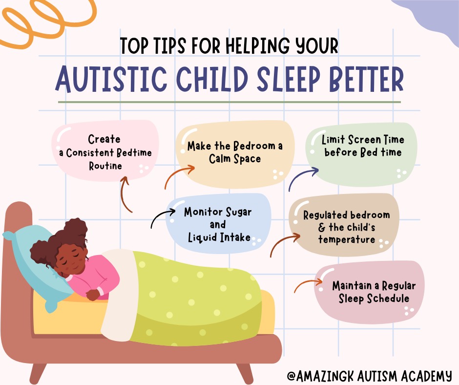 Here are some top tips to help your autistic child sleep better